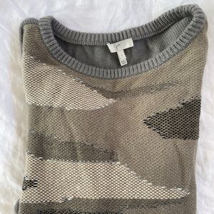 joie scoop neck camo sweater